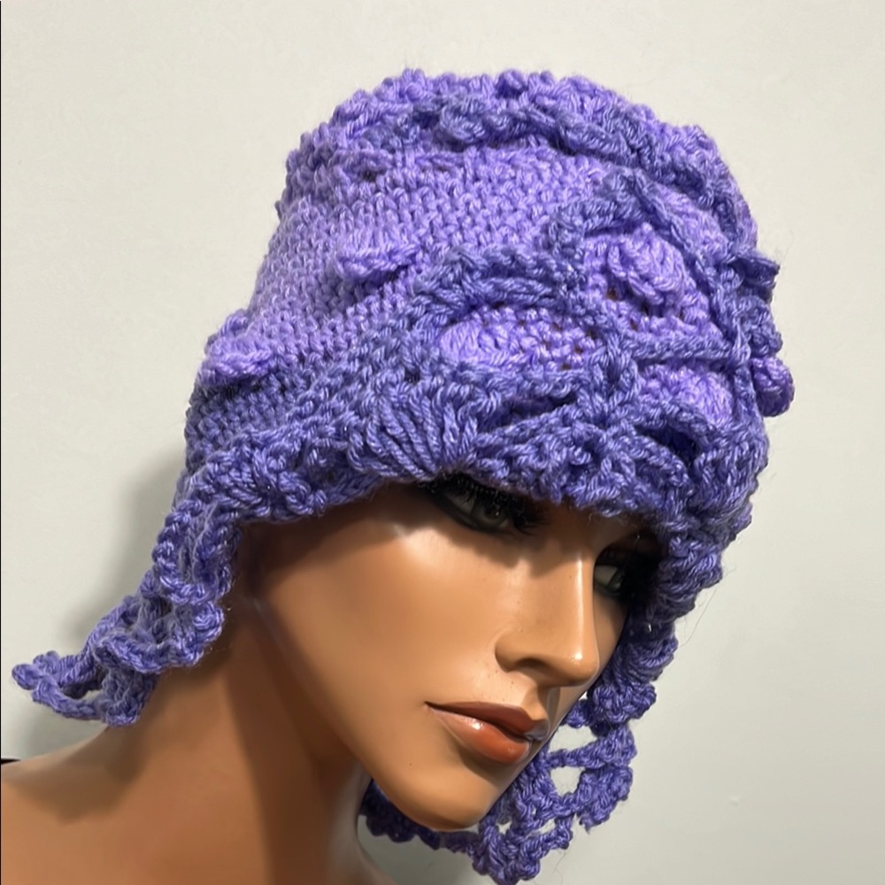 Purple Crochet Women's Hat